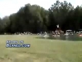 Skydive takes on a horrible wind gust during landing