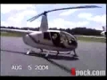 Helicopter blades hit the hanger